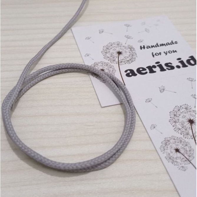 Gelang Inisial Huruf / Gelang Couple Paracord / Gelang Tali Prusik [ABU-ABU]