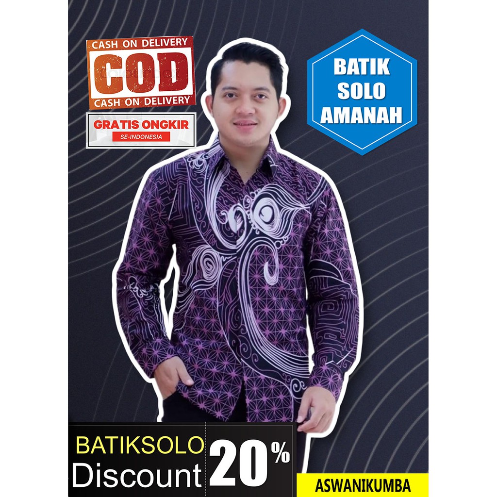 ASWANIKUMBA BATIK INDONESIA KEMEJA BATIK PRIA SOLO LENGAN PANJANG LAPIS FURING ATASAN PREMIUM MODERN KATUN HALUS SUKET SEGORO GURDO ABRIT TANAKA PANDU AJI AJI LUWUNG GONDROWARU SWIWI NEW KRISNAMUKTI ANGGA JAYA KSATRIA ABU PARAMARTA BATIK SOLO AMANAH