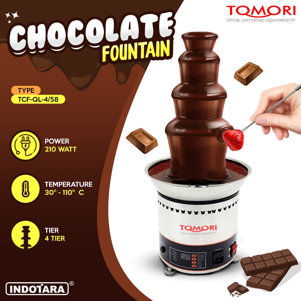 Chocolate Fountain / Mesin Coklat Air Mancur Tomori - TCF QL 4