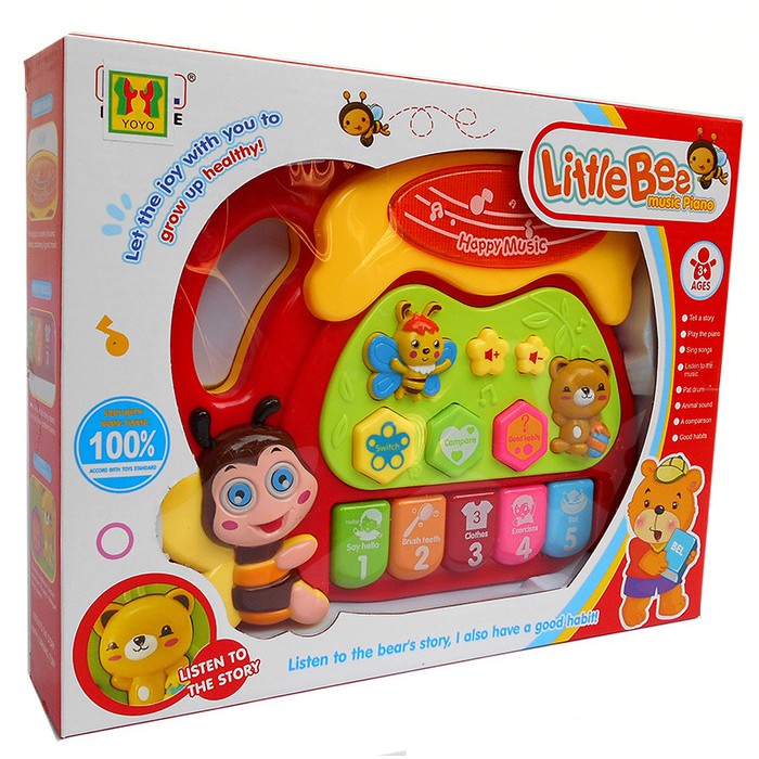[COD] MAINAN ANAK BAYI LITTLE BEE MUSIC PIANO TELL STORY SONG MUSIK EDUKASI BAYI LUCU KOTAK KADO NEW