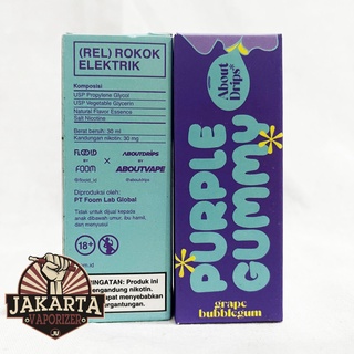 [SALT] PURPLE GUMMY GRAPE BUBBLEGUM SALT 30ML 30MG BY FOOM X ABOUT DRIPS
