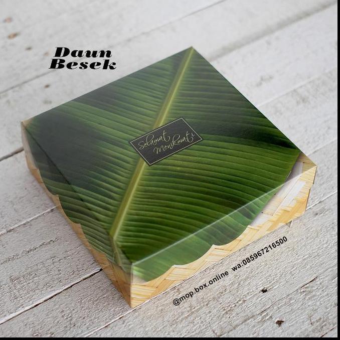 Q 50Lembar Dus Nasi R10K Daun Besek Kotak Nasi 20X20 Box Nasi ➶ Terbaru (