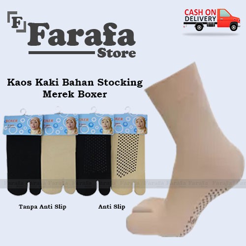 Kaos Kaki Wanita Muslimah Bahan Stocking Merek Boxer