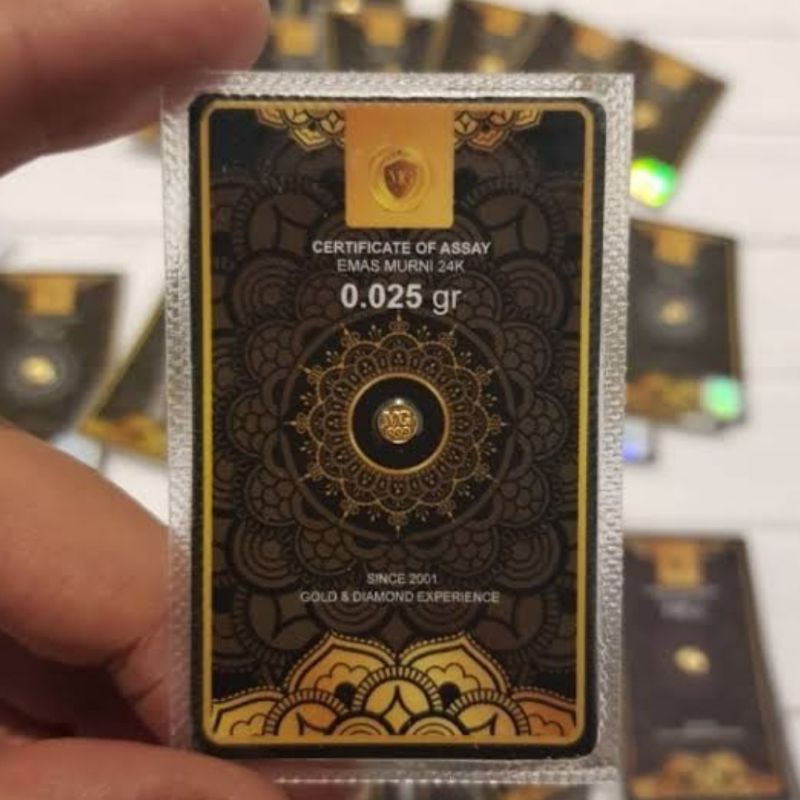 MINIGOLD MINI GOLD 0,025 gram Logam Mulia Koin Coin Emas Murni Sertifikat Nota Resmi Bs Tukar ANTAM