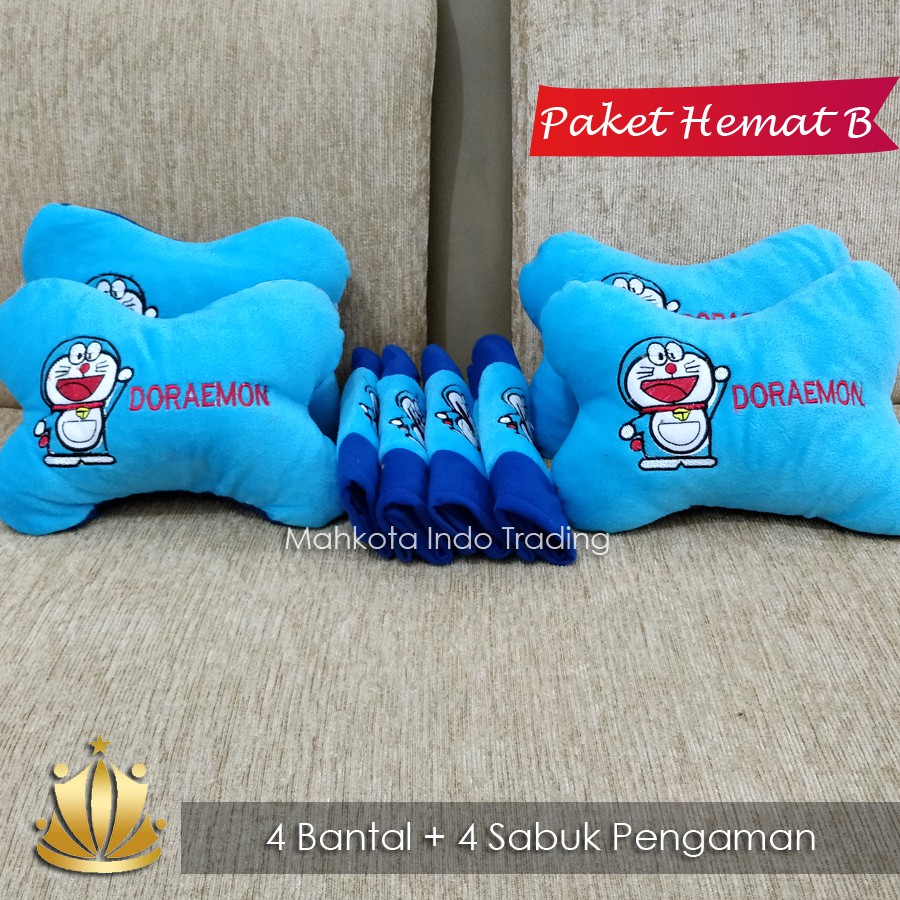 BANTAL MOBIL DORAEMON / TEMPAT SAMPAH DORAEMON / AKSESORIS MOBIL DORAEMON PAKET HEMAT