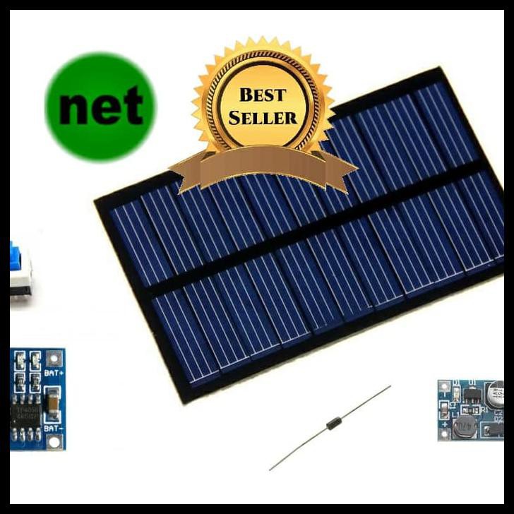 Yjzt Paket 5 In 1 Modul Kit Powerbank Panel Surya / Solar Cell Diy 6Mou