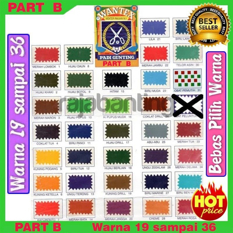 WANTEX Pakaian Wantek Pewarna Kain Baju Wenter Tekstil