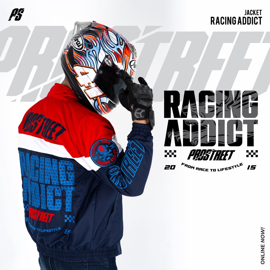JAKET MOTOR PROSTREET RACING ADDICT AMERICAN