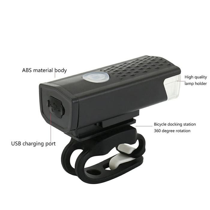 Gratis Ongkir Lampu Depan Sepeda LED Battery Charge / Bicycle LED USB Rechargeable
