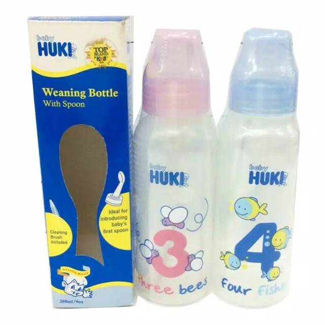 Botol Huki PP weaning spoon sendok 260 ml bpa free #273