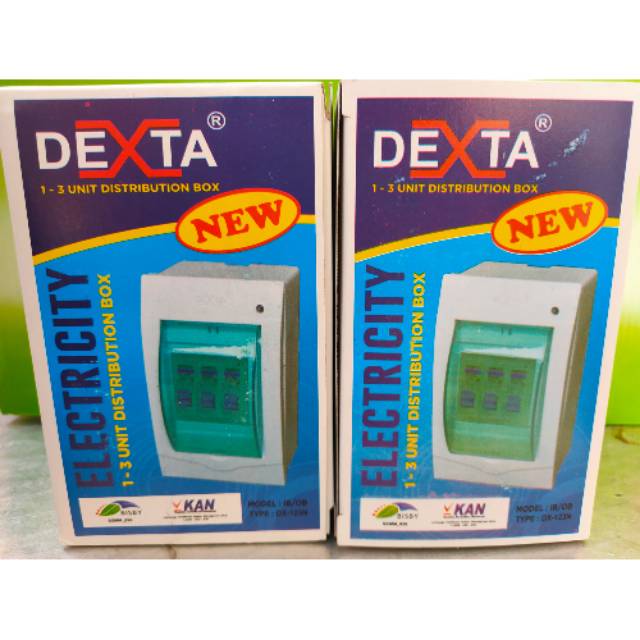 Box / Kotak MCB 3Group Dexta/HIRO 1-3 Group/Fase Biru With LED