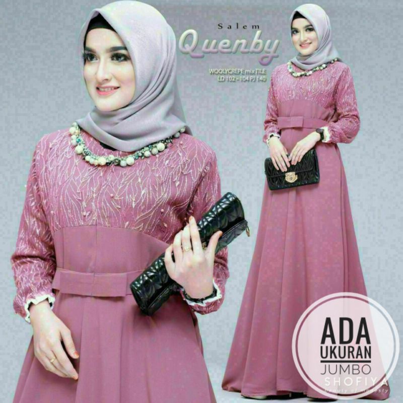 Baju Gamis Lebaran Wanita Kekinian Terbaru 2022 Gamis Jumbo Gamis Brukat Gamis Terbaru Gamis brokat 