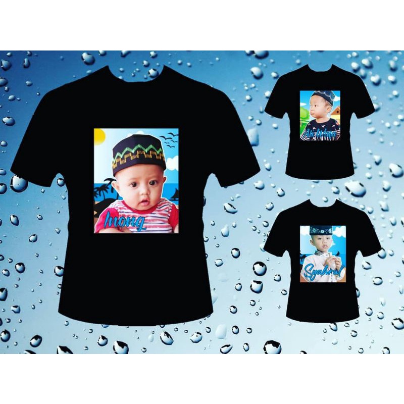 Kaos Anak Pakai Foto / Nama Sendiri