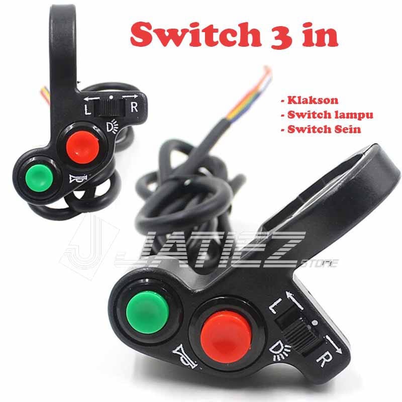 (SIAP KIRIM) SAKLAR KIRI MOTOR DOMINO ON OFF LAMPU KLAKSON PLUS TOMBOL SEIN UNIVERSAL VARIO BEAT SCO