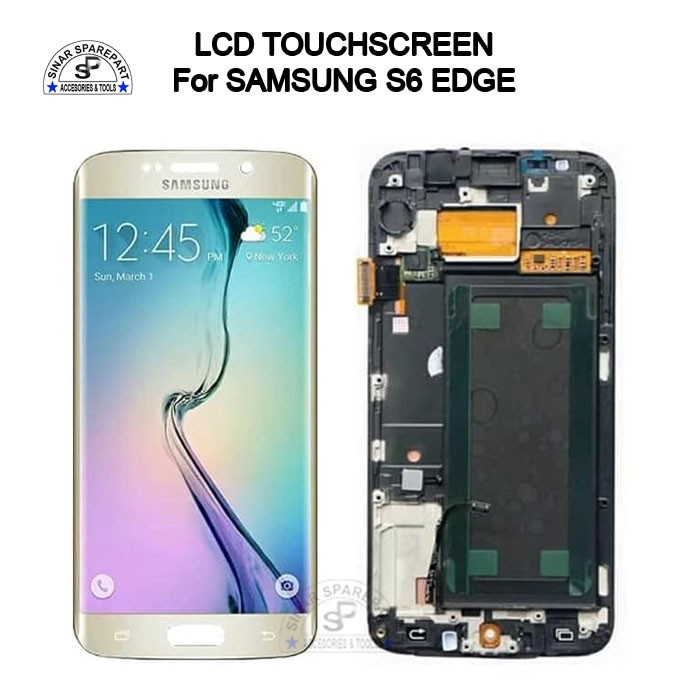 SAMSUNG S6 EDGE LCD + touchscreen original 100% garansi