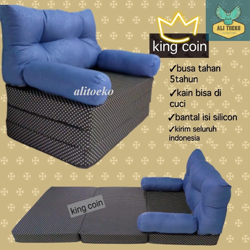 Jual Kasur Busa Lipat Single Sofa Bed King Coin Vacuum Inthebox