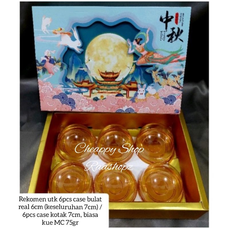 

Premium Box Mooncake 75gr isi 6 kue Box Kue Bulan Mika 7cm Dus isi 6 kue bulan Kotak Kue Bulan Dus mooncake kotak Mooncake Box festival kue bulan Mid autumn Box Hampers mooncake set pisau garpu mooncake Box Mooncake sekat 6 kue