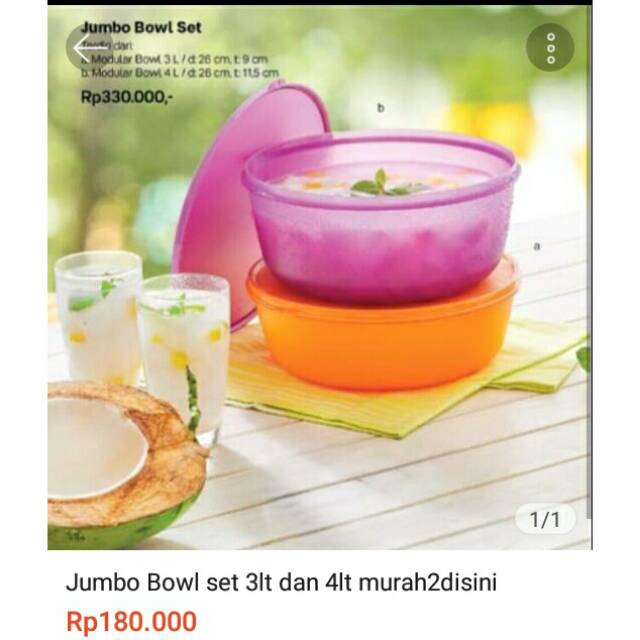 Jumbo modular bowl 2pc