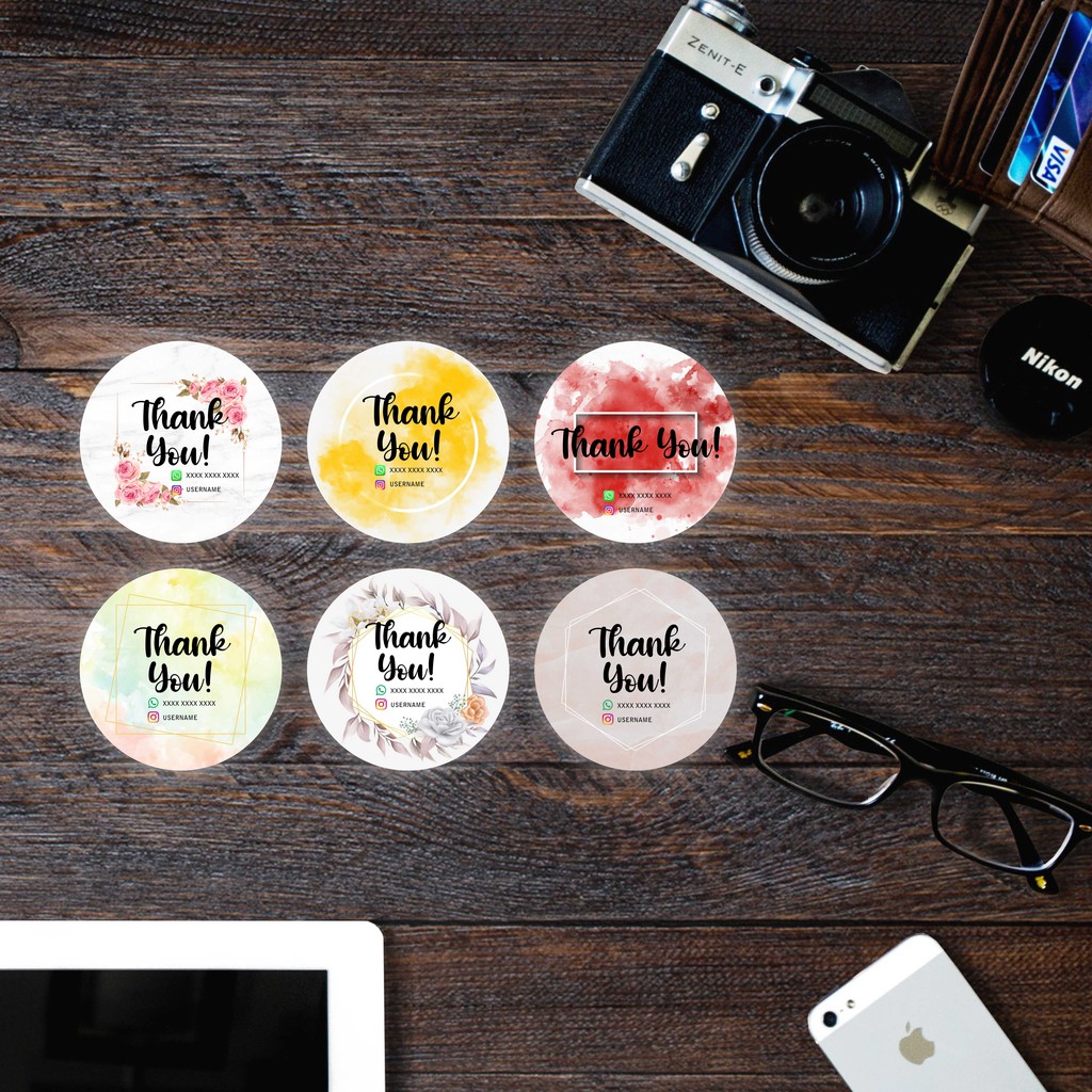 

[BISA COD] STICKER THANK YOU / Stiker thank you murah / Termurah / Terima Kasih stiker TK29-34