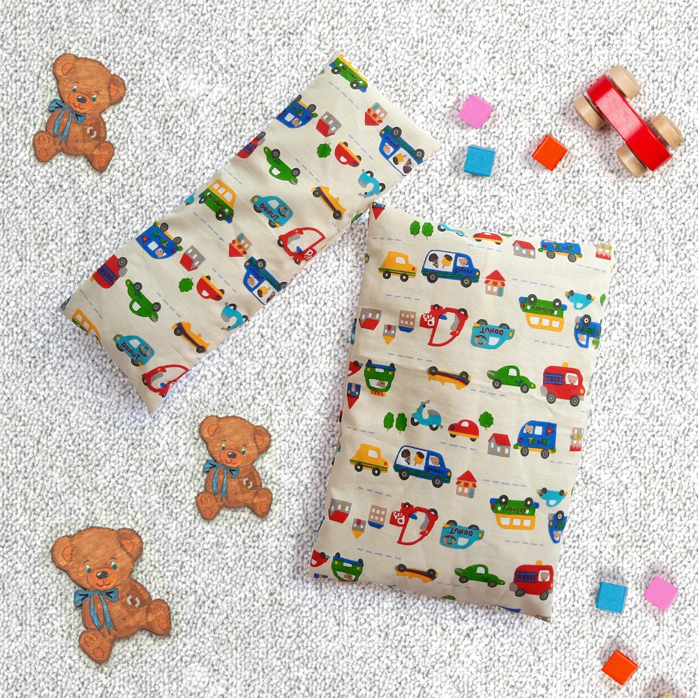 COD Bantal Anti Peyang Peang Bahan Kulit kacang Hijau Motif Random Kartun Untuk bayi Newborn