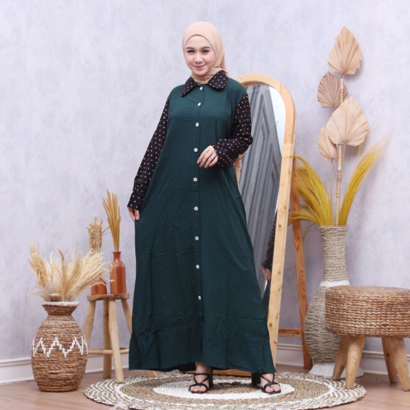 Baju Gamis Maia Dress /Glosir &amp; Eceran Ready Stok |