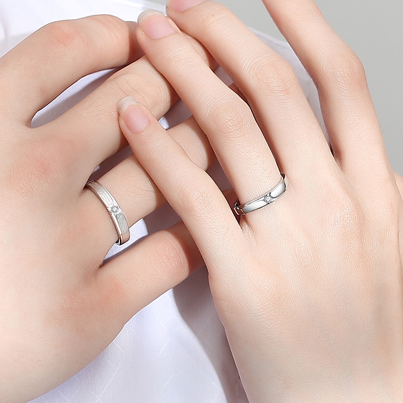 Cincin couple Sterling silver S999-True love for life incin Pasangan cincin fashion  perak asli S999 Original Arctic Deer