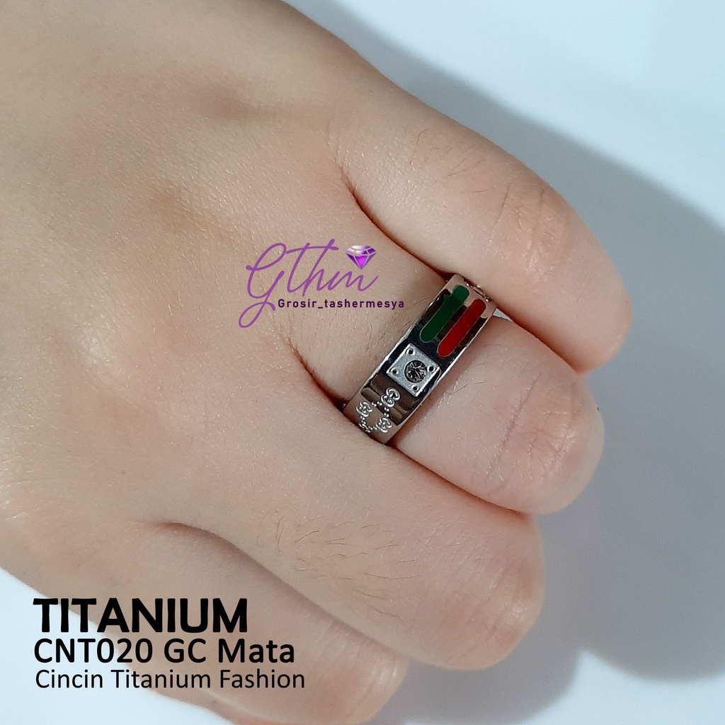 cincin titanium laki-laki dan wanita gc mata cnt020 gthm jewelry