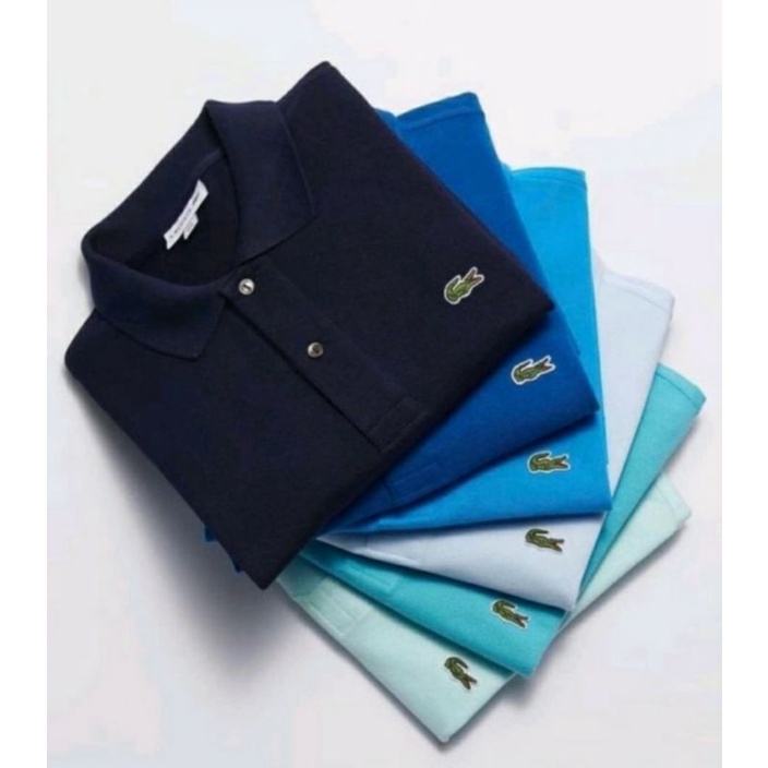 Polo shirt pria dewasa bahan lacos kaos polo pria kaos kerah seragaman