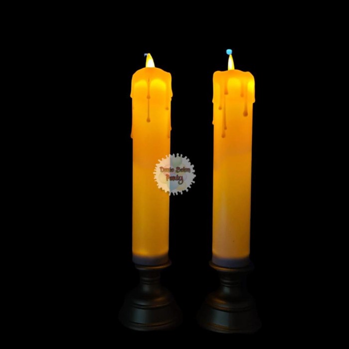 SET 2 WM808 Lilin Led Panjang / Candle Holder Led Melting 28 cm