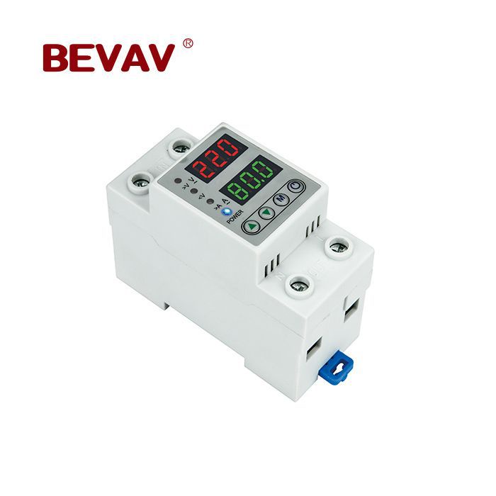 GS8i bevav digital din rail over under voltage protection self-recoverable 220v 40a - vap-2p - white Or-i