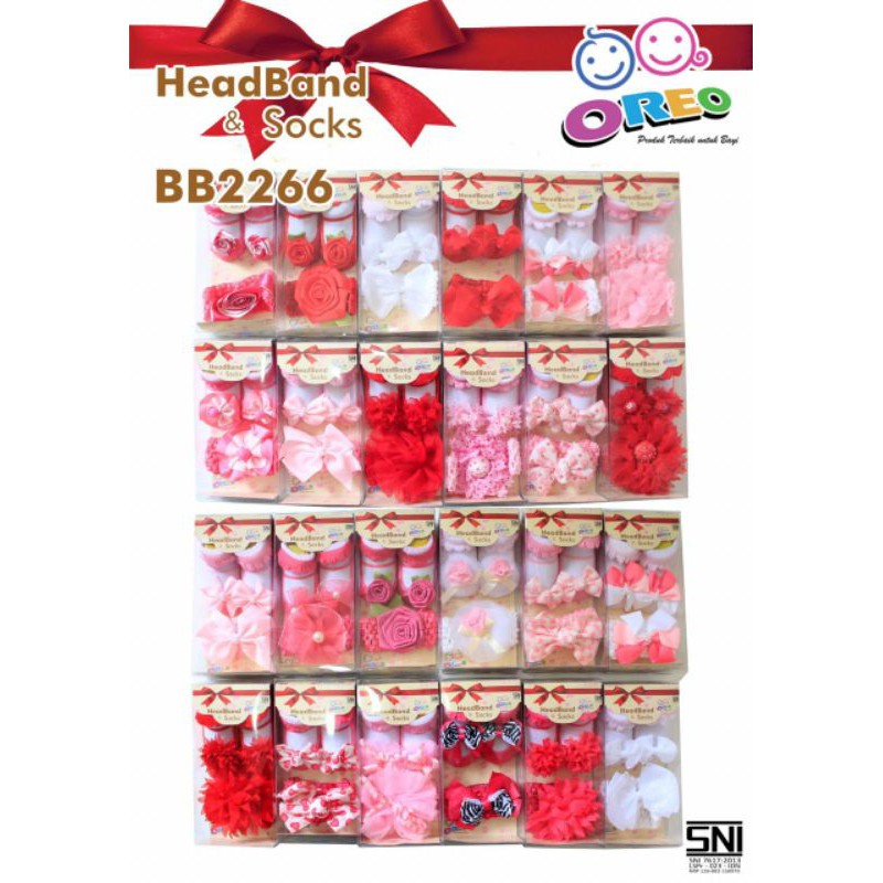 Kaos kaki set bandana/Kaos kaki bayi set/Headband &amp; socks