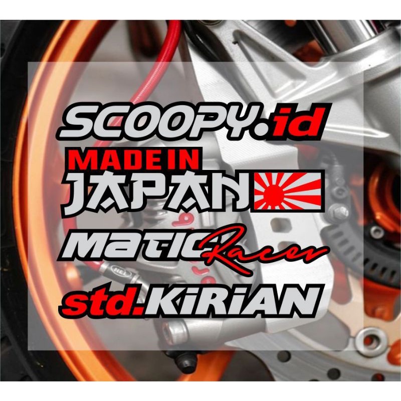 cutting sticker scoopy.id paket(isi 4 pcs)