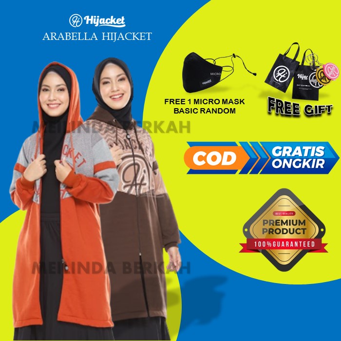 HIJACKET ARABELLA - HIJACKET ORIGINAL JAKET HIJABERS HOODIE WANITA / JAKET WANITA MUSLIMAH / JAKET P
