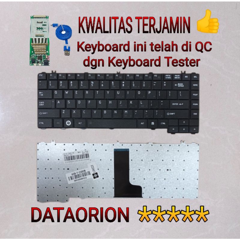 Keyboard laptop toshiba satellite C600 C640 L600 L645 L630 L635 L730 L735 L745 b40 hitam