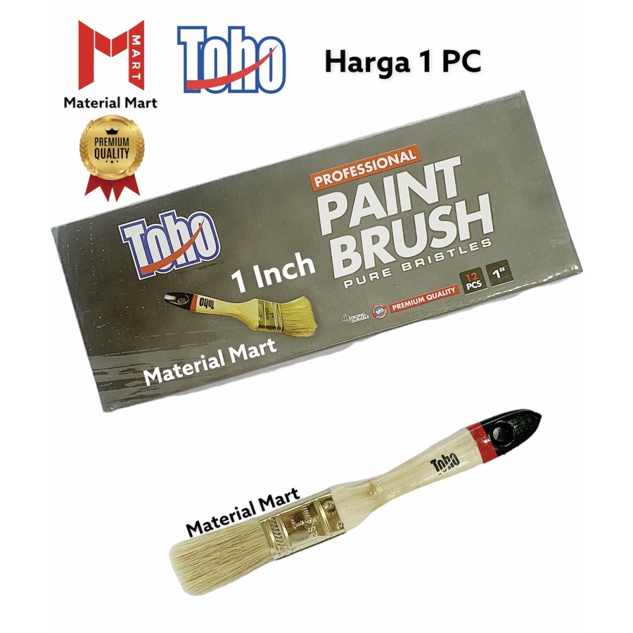 Kuas Cat Tembok Toho 1 Inch | Kuas Tembok 1&quot; TOHO |PREMIUM Paint Brush |Material Mart