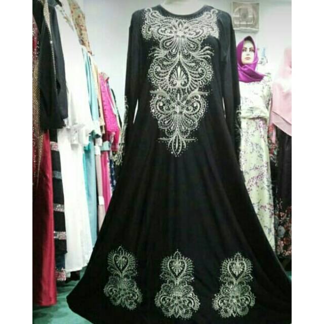 Gamis Murah || Gamis Hitam || Gamis Jersey Marry's