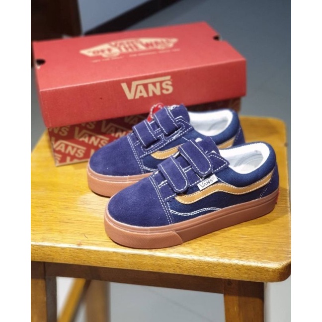 SEPATU VANS ANAK LAKI PREMIUM HIGH QUALITY SEPATU VANS OLDSKOOL NAVY GUM KADO