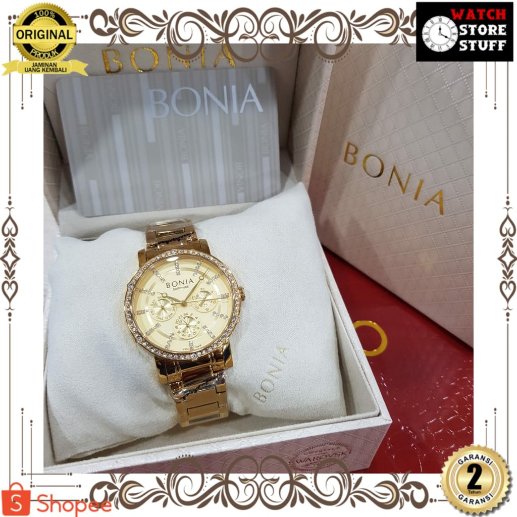 [JAM TANGAN PRIA WANITA | RANTAI | KULIT | KARET | MURAH | BONIA ORIGINAL]BONIA BnB 10418 All Steel 