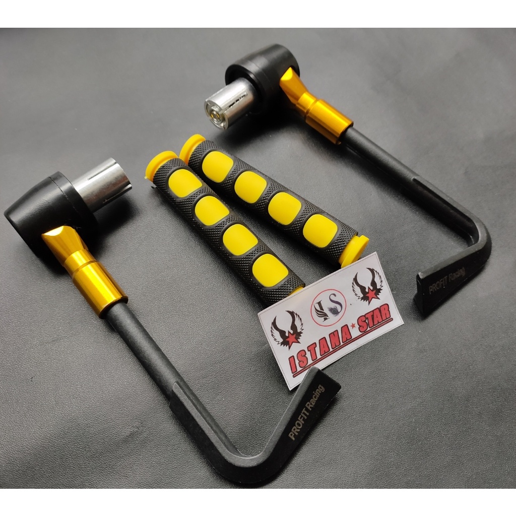 1 paket Proguard Model tanduk CNC + Plastik+karet HANDLE motor