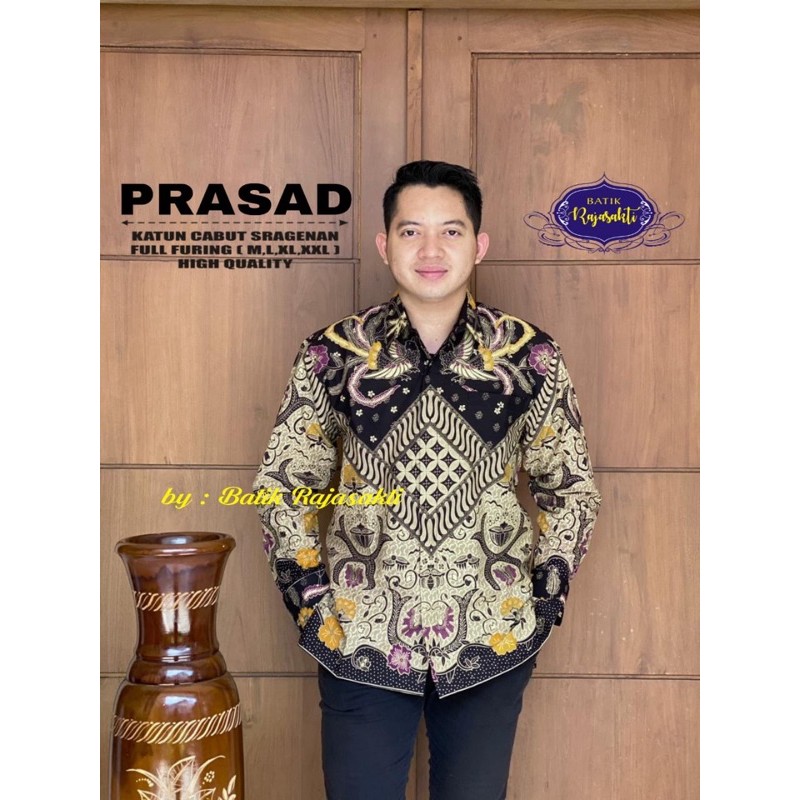 KEMEJA BATIK PRASAD LAPIS FURING SIZE M-XXL KATUN CABUT HALUS HIGH QUALITY