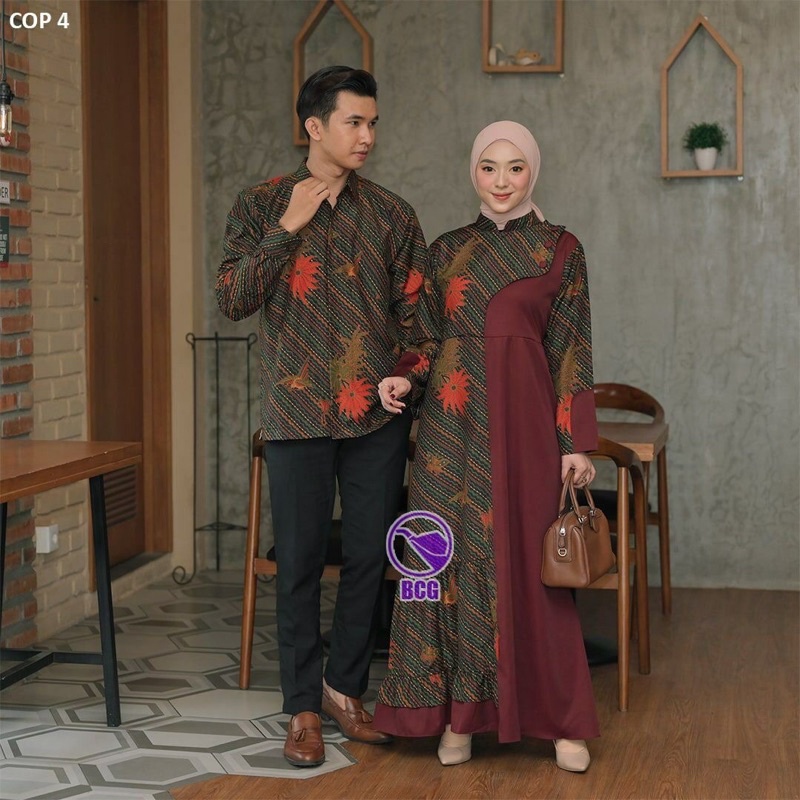 Batik Couple Gamis Couple Dress Couple Batik Pekalongan