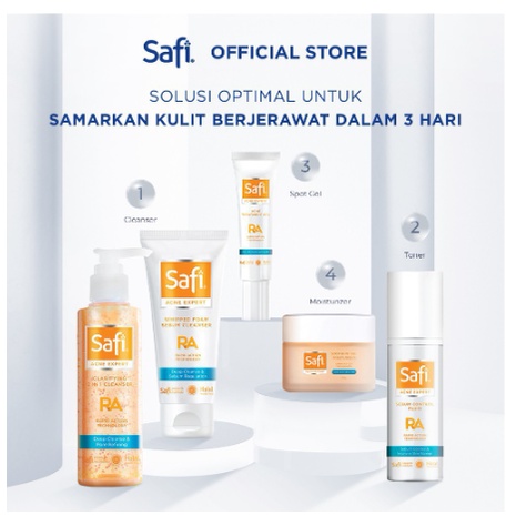 SAFI Acne Expert Series Indonesia / Cleanser Toner Essence Serum Cream Sunscreen