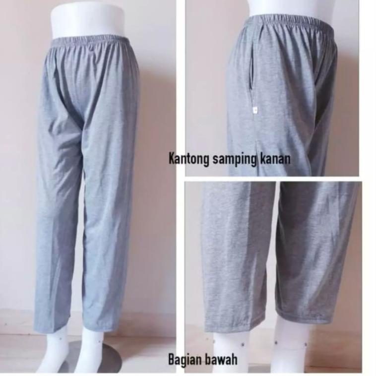 CCR.26Au22ᴶ ◦ Celana Panjang Model Los Kaos Rayon/ Celana Santai Los Panjang Kaos Rayon