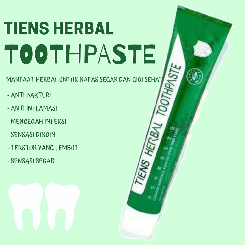 New Tiens Pasta Gigi Herbal Odol Herbal Pemutih Gigi Penghilang Bau Mulut Orecare Bukan Pepsodent Shopee Indonesia