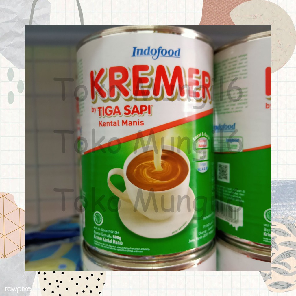 

Indofood Kremer by Tiga Sapi SKM susu kental manis 500 Gram