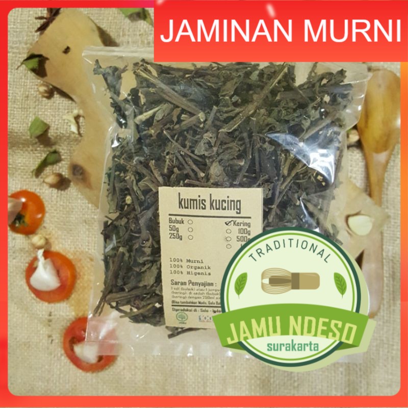 

DAUN KUMIS KUCING KERING 100 GRAM - Orthosiphon Aristatus - MURNI - JSR - REMPAH - PREMIUM QUALITY