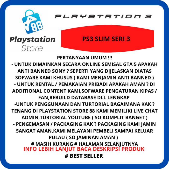 PS3 SLIM SERI 3 500GB / ANTI YLOD / BEBAS BANNED / CFW / HFW / OFW