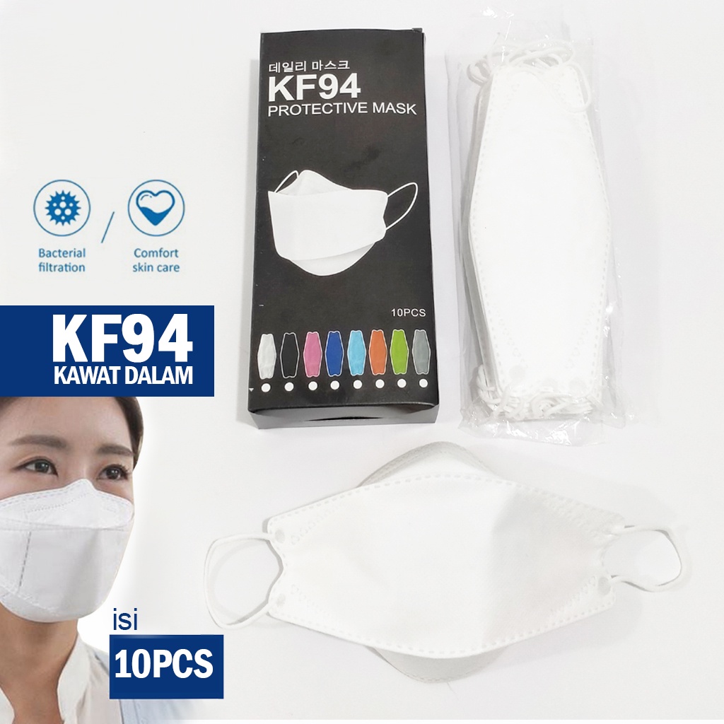 Masker KF94 isi 10pcs Per BOX Masker Korea model Evo Plusmed Masker Duckbill