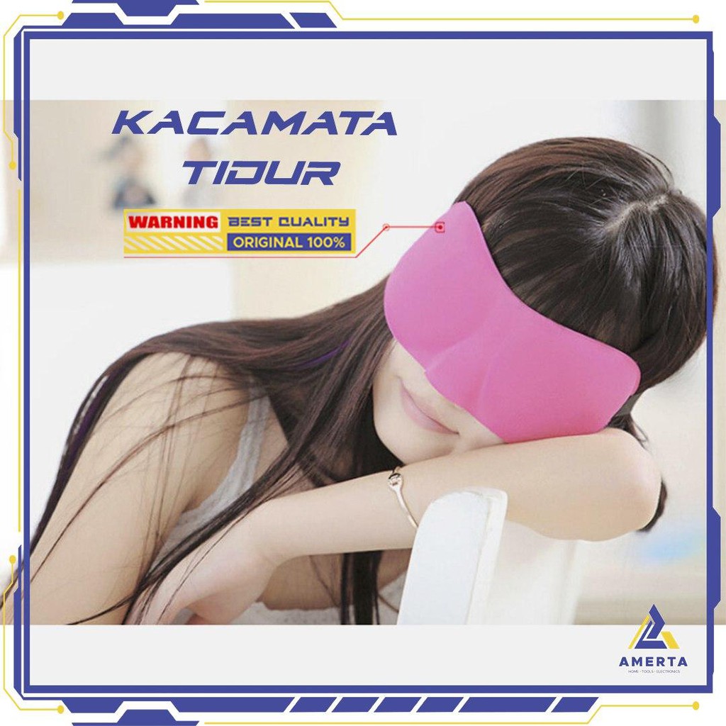 Aisleep Soft 3D Sleeping Googles / Kacamata Tidur  Black