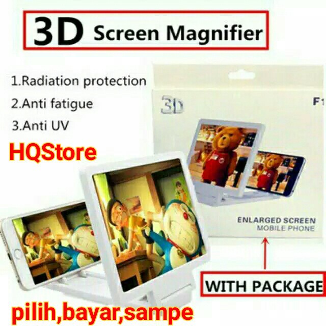 jual alat pembesar layar android iphone kaca hp 3 dimensi stand beli